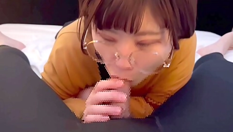 The Glasses Girls Do A Handjob And Blowjob Using Both Hands And Gokkun Plenty Of Sperm!